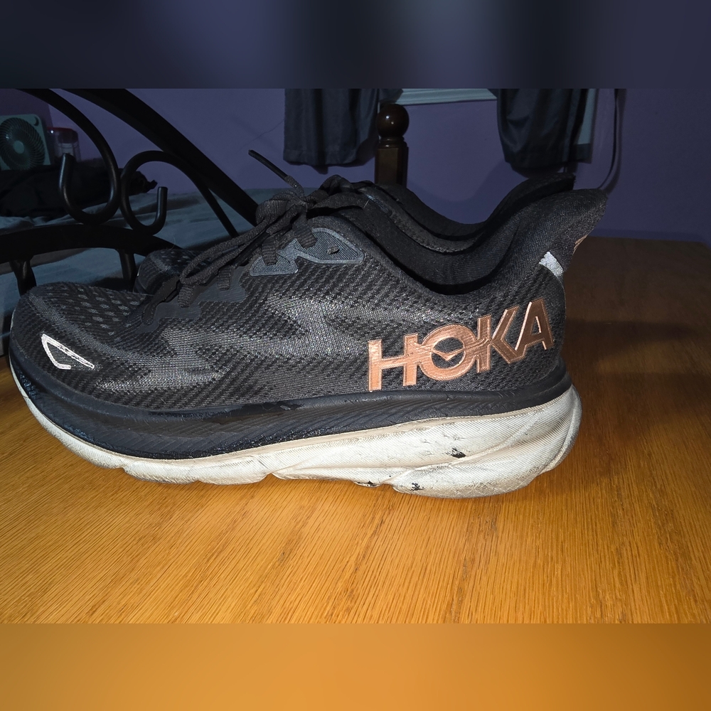 Hoka Black and Gold Athletic Shoes HOKA